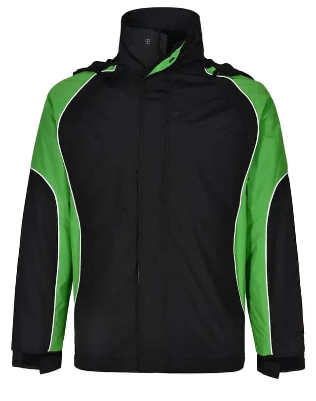Winning Spirit Arena Unisex Jacket JK77 Casual Wear Winning Spirit 2XS Black/White/Green